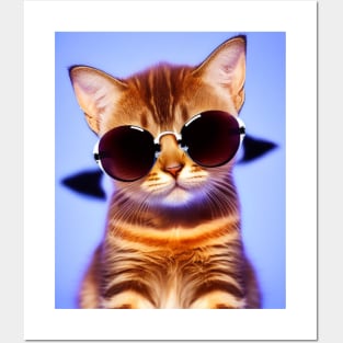 Retro Coool Cat Posters and Art